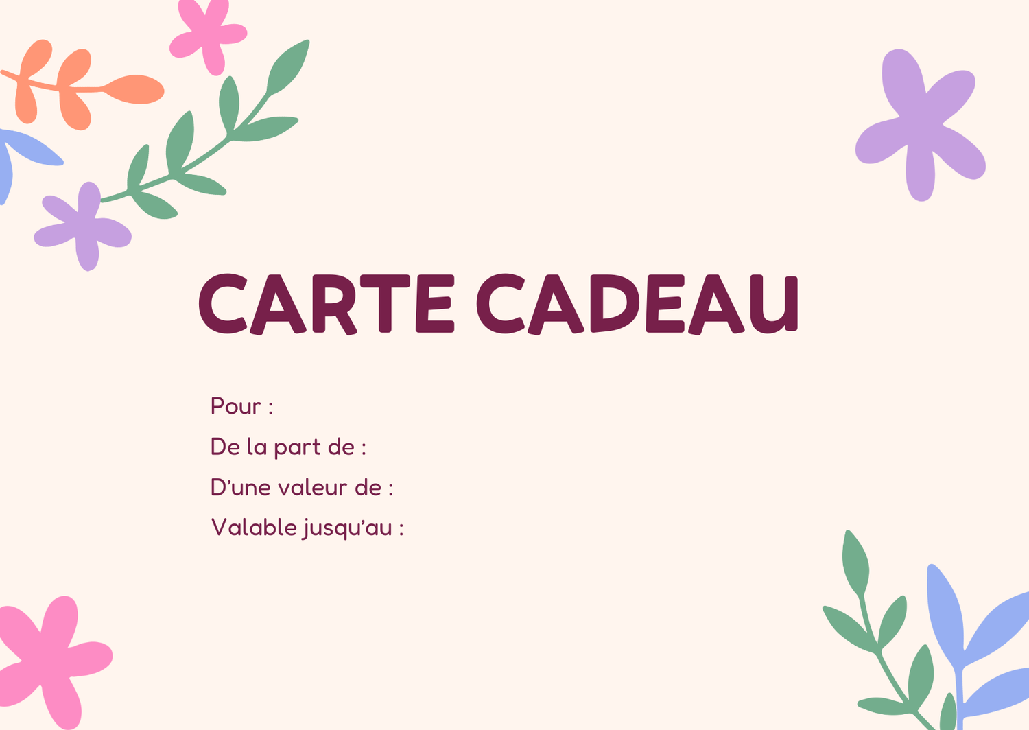 Carte cadeau Somôme