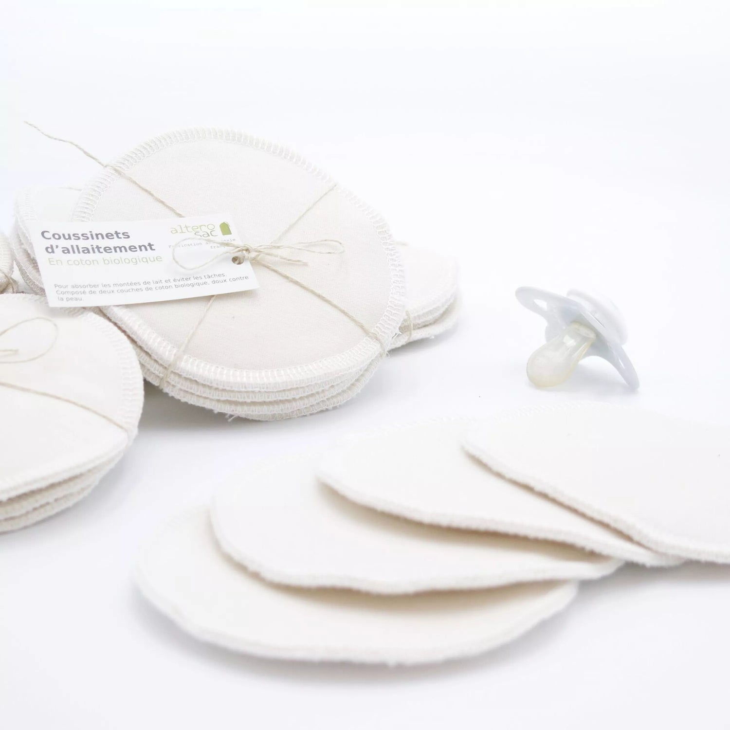 Lot de 4 coussinets d'allaitements  - Coton bio