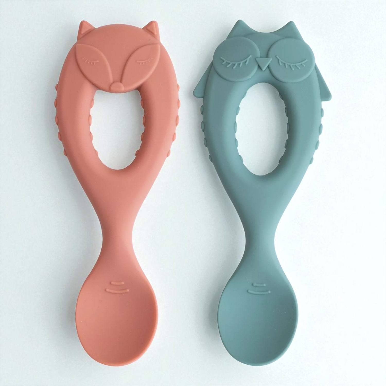 Cuillères bébé en silicone – Lot de 2