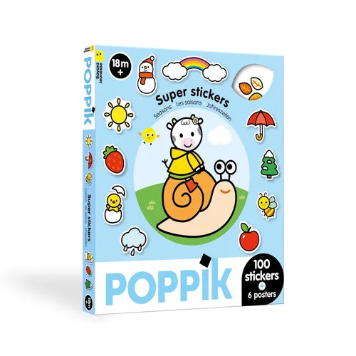 100 stickers & 6 cartes - Les saisons