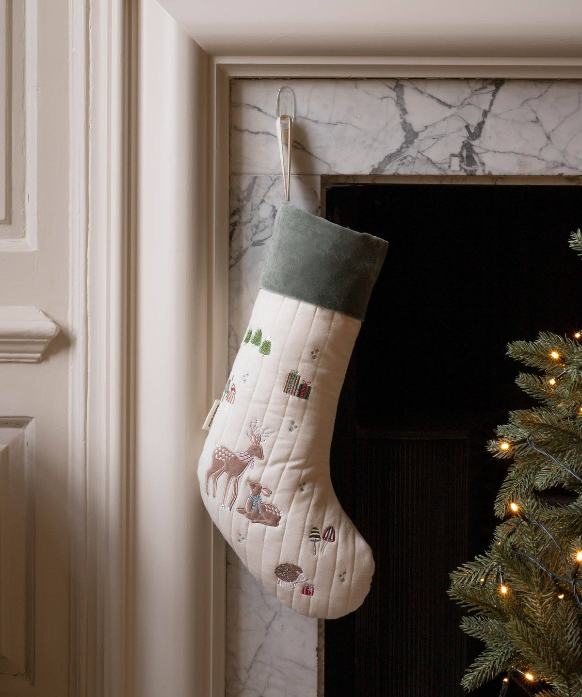 Chaussette de Noël en coton bio – Renne de Noël