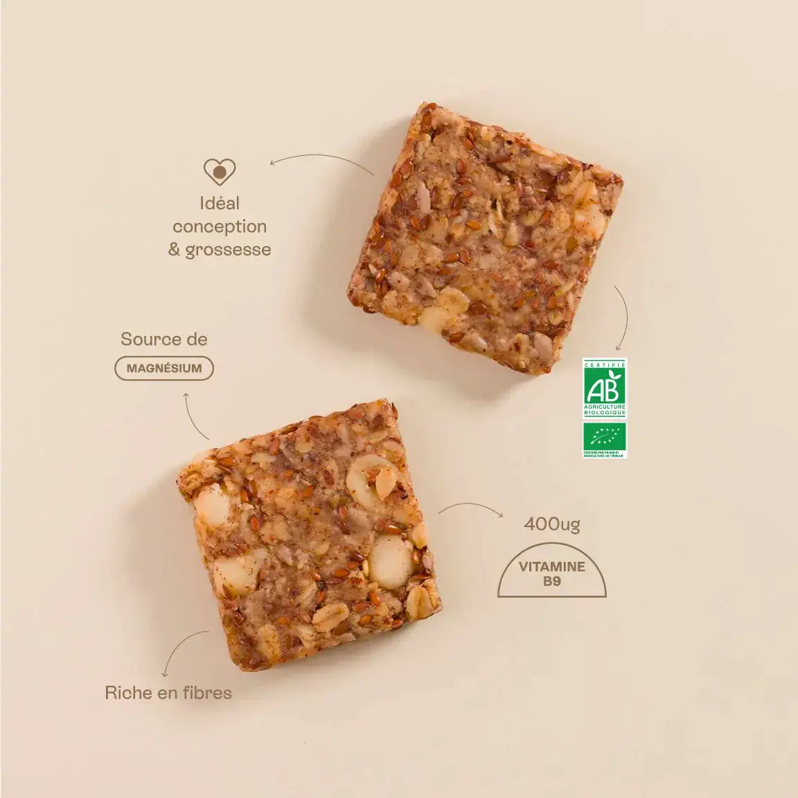 12 Snacks grossesse vitamine B9 – Vanille & noix de macadamia