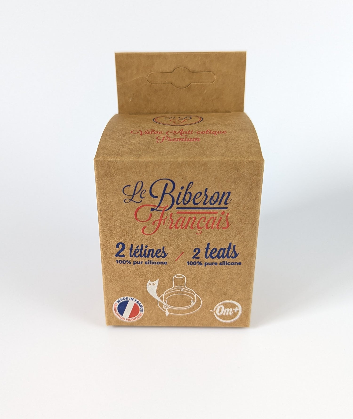 Lot de 2 tétines biberon 0/6 mois - Le Biberon Français