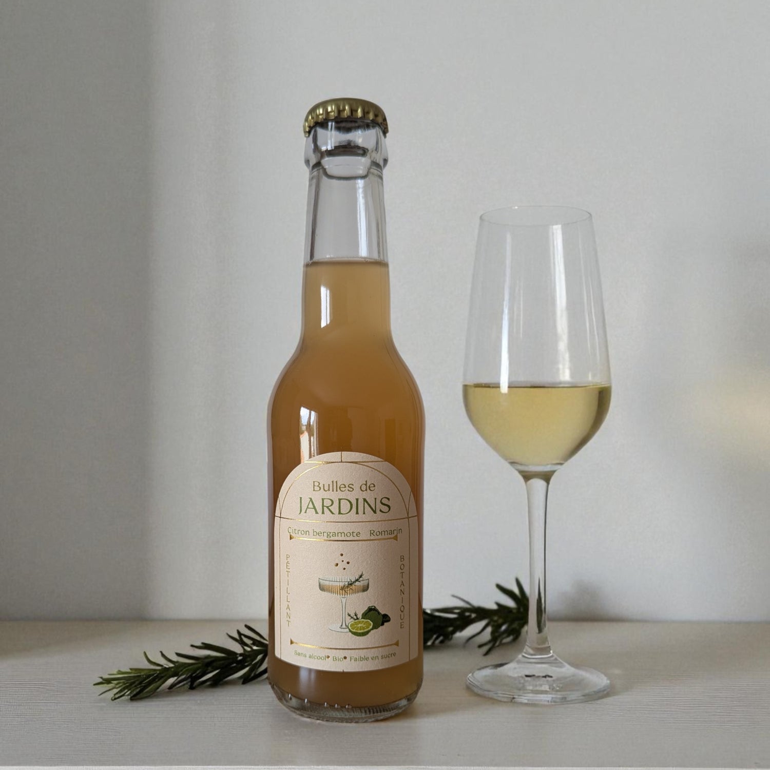 Pétillant bio sans alcool - Citron bergamote & Romarin - 25cl