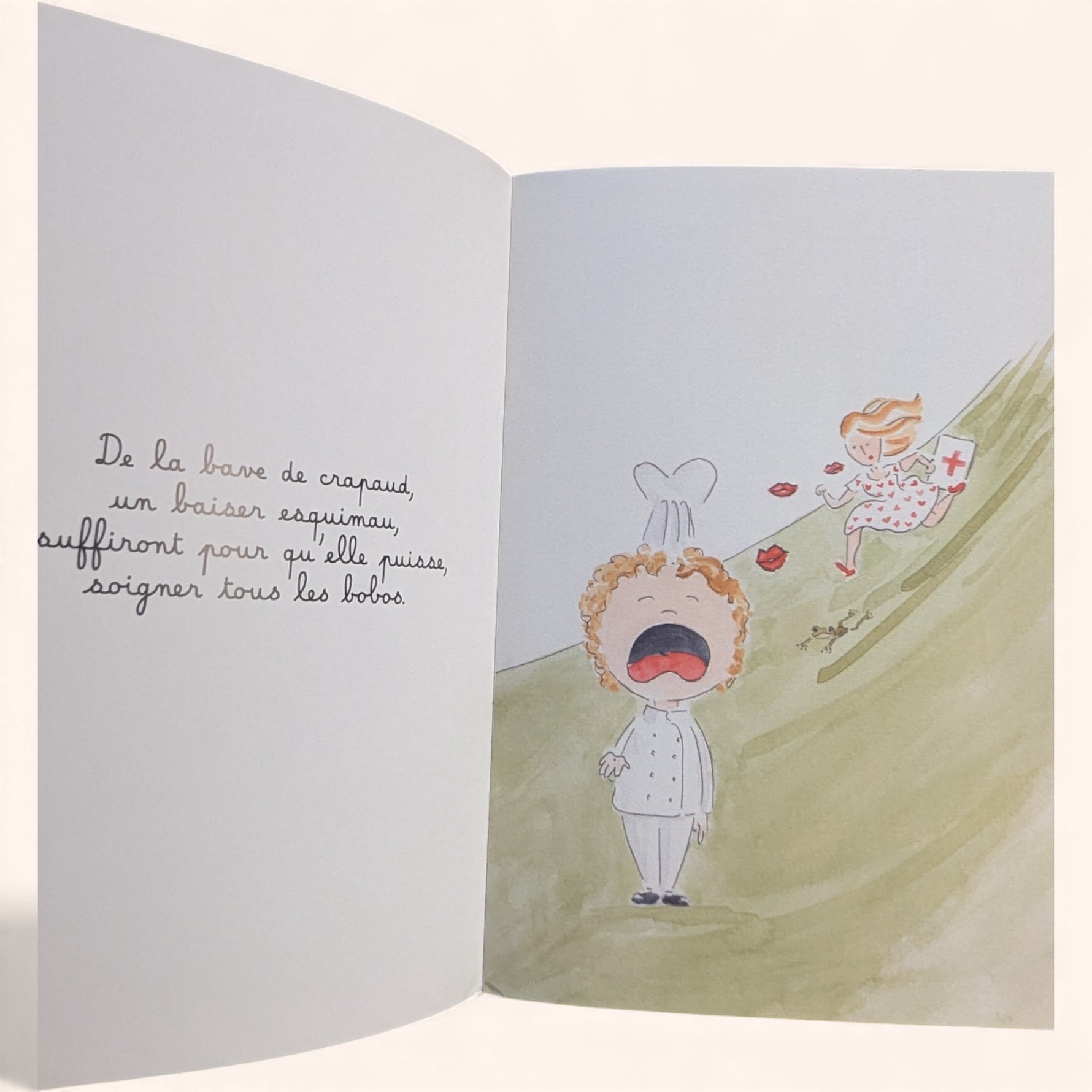 Extrait du livre : De la bave de crapaud, un baiser esquimau suffiront pour qu'elle puisse soigner tous les bobos