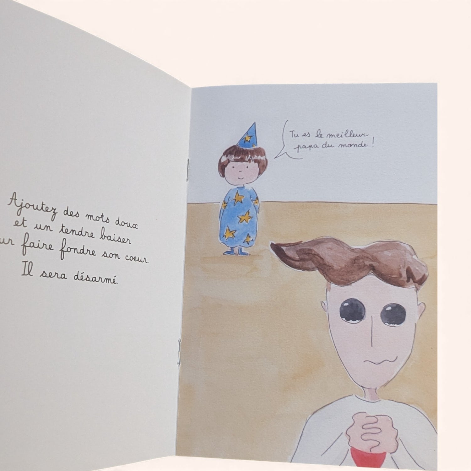 Extrait livre papa naissance: ajoutez des mots doux et un tendre baiser pour faire fondre son coeur il sera désarmé. 