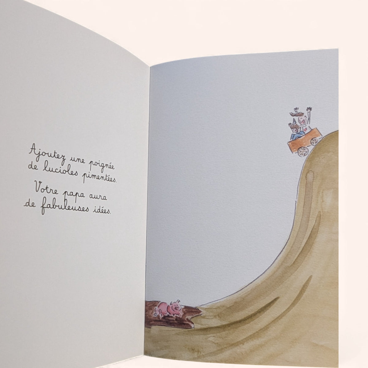 extrait livre du livre poème papa: Ajoutez une poignée de lucioles pimentées. Votre papa aura de fabuleuses idées. 