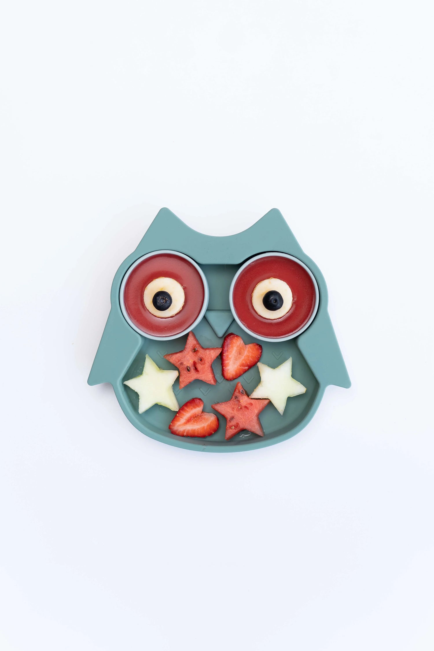 Assiette et bols avec ventouse - Chouette