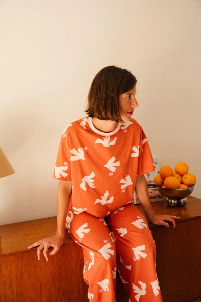 Pyjama en coton bio - Love birds