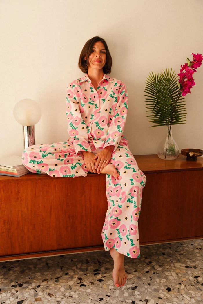 Pyjama en flanelle – Bougainvillier
