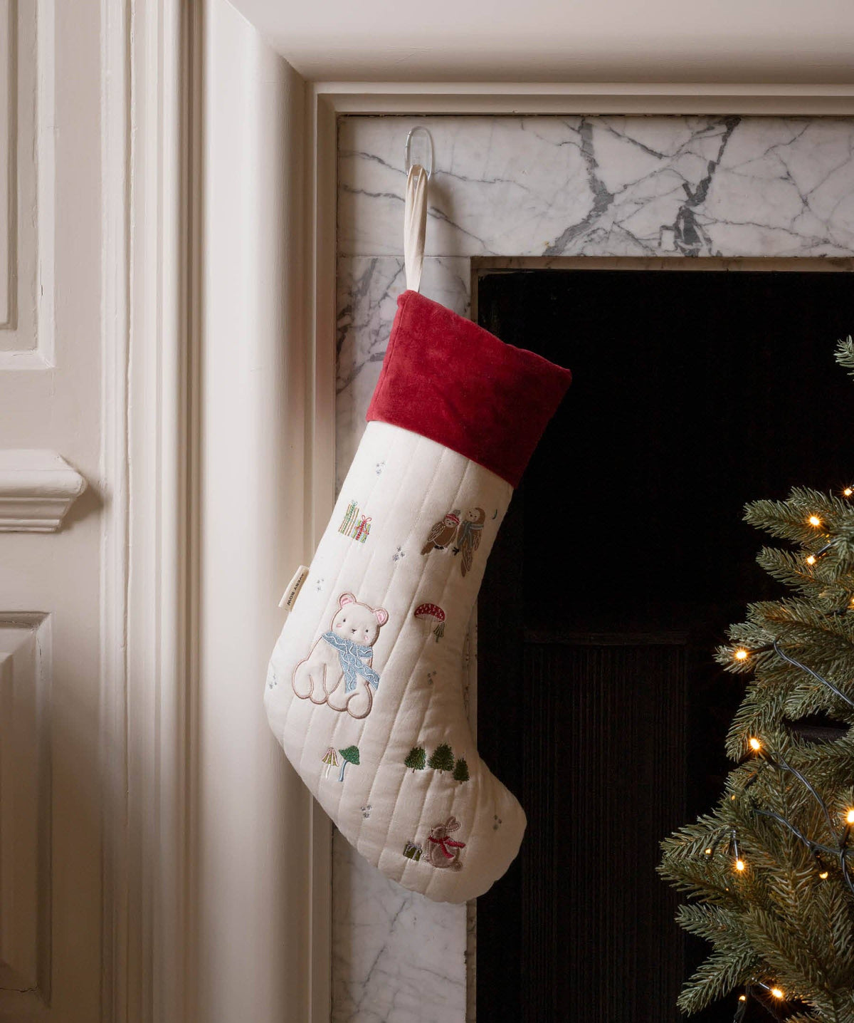 Chaussette de Noël en coton bio – Ours polaire