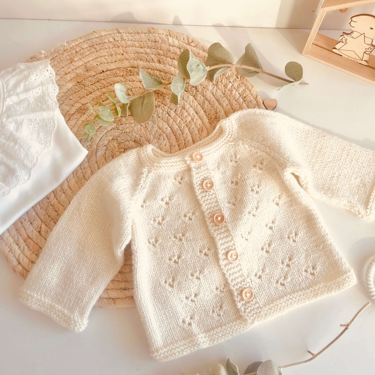 Openwork knit vest