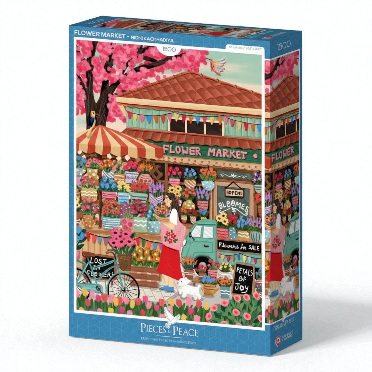 Puzzle 1500 pièces - Marché aux fleurs