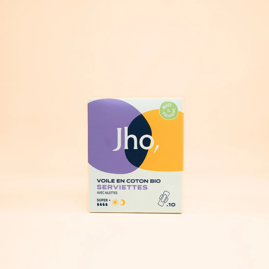 Serviettes hygiéniques en coton bio – Super Jour/Nuit