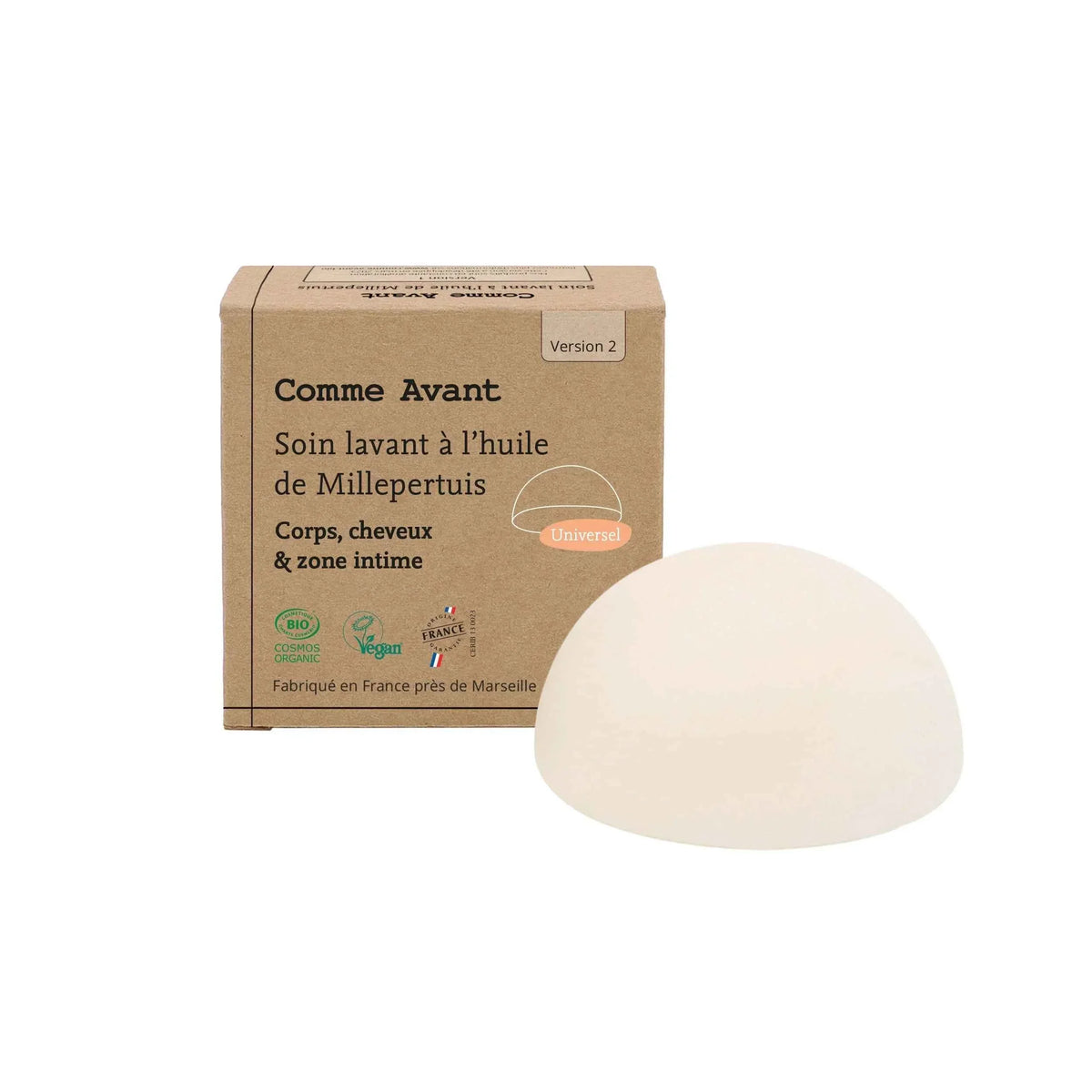 Soin lavant intime solide à l'huile de Millepertuis