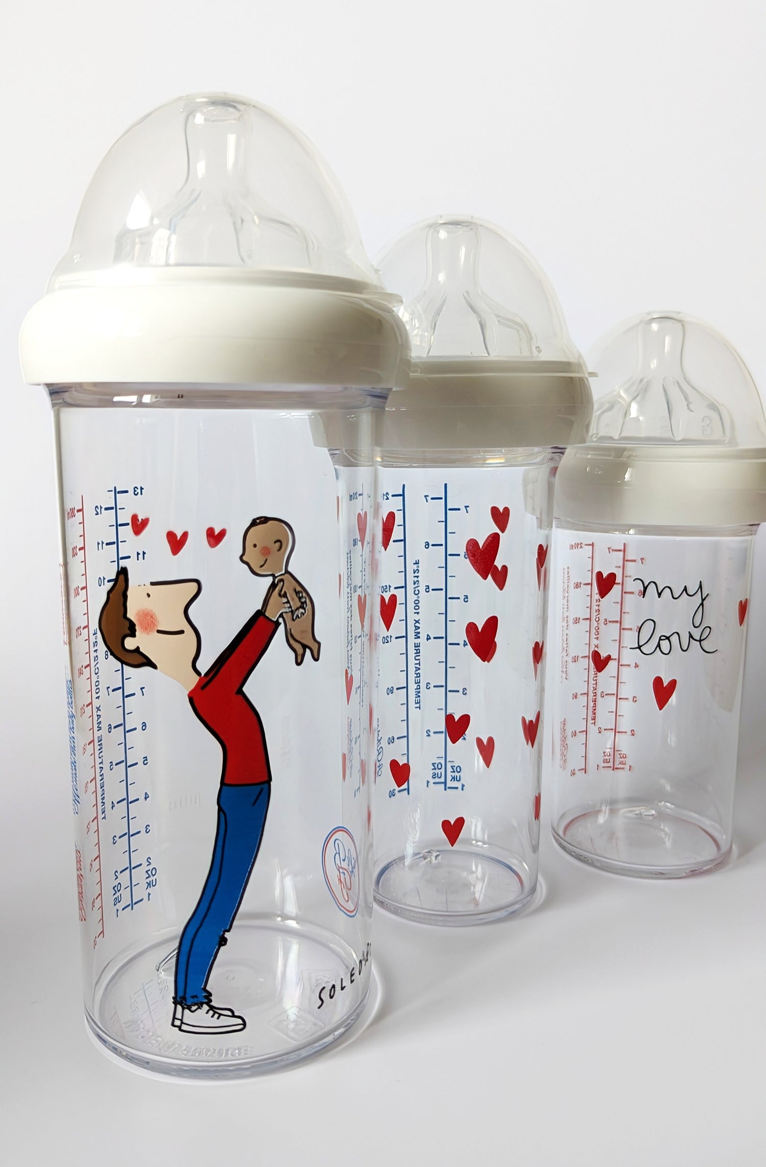 Set de 3 biberons - Papa Le Biberon Français